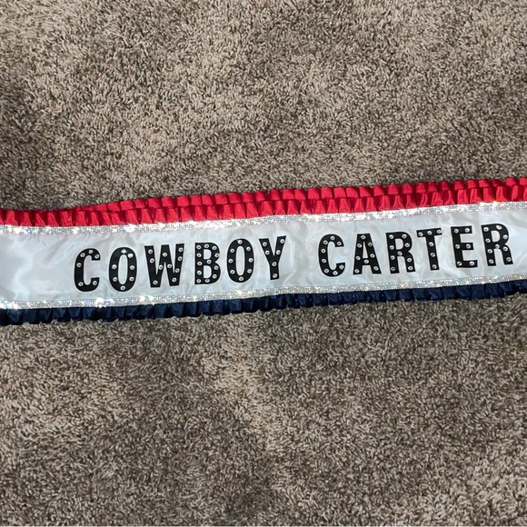 Cowboy Carter Sash with Rhinestone Lettering - Picture 2 of 2